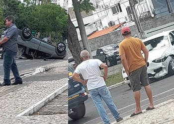 Colisão entre BMW e Fiat Strada deixa uma pessoa ferida na Avenida João XXIII